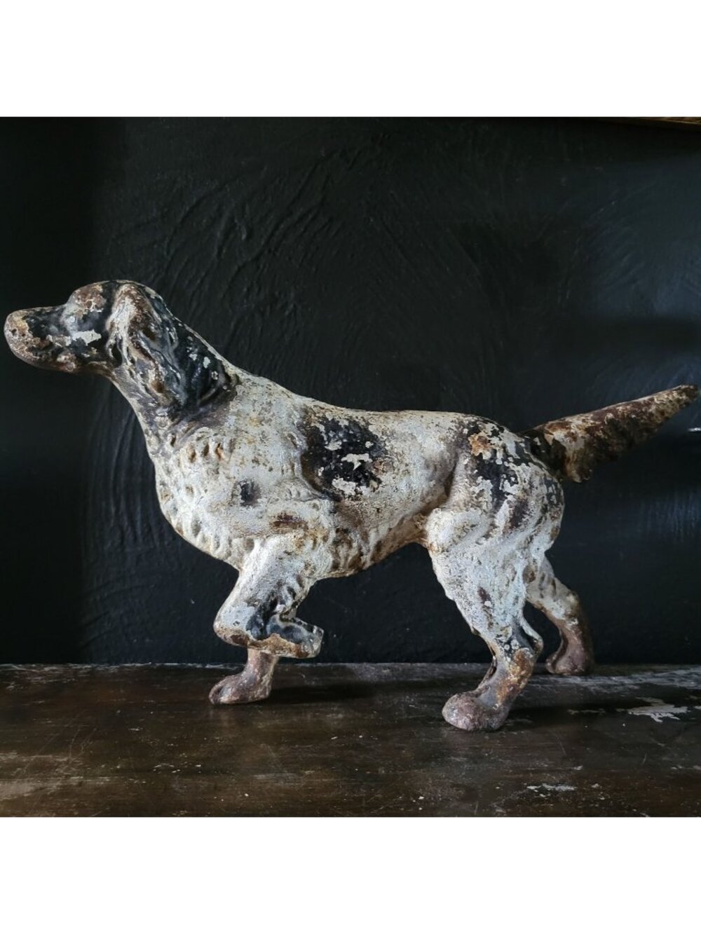 Antique Cast Iron Hubley Door Stop Irish Setter Dog Figurine